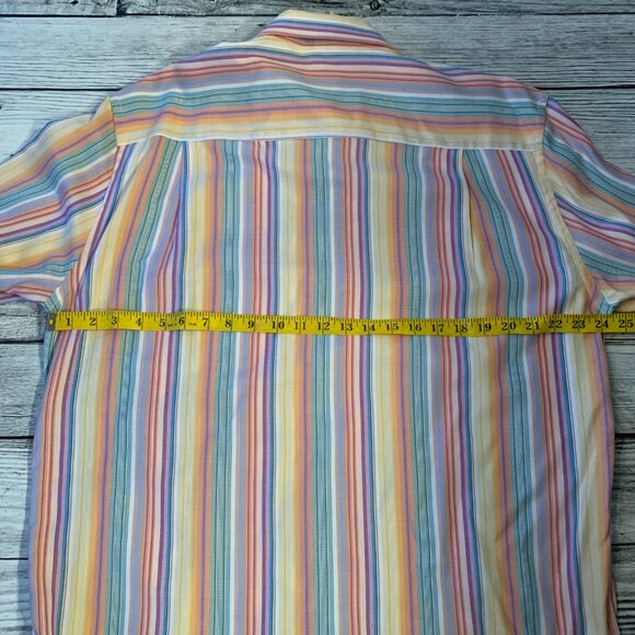 Jack Lipson Signature Striped Multicolor Casual Long Sleeve Shirt - Picture 9 of 11